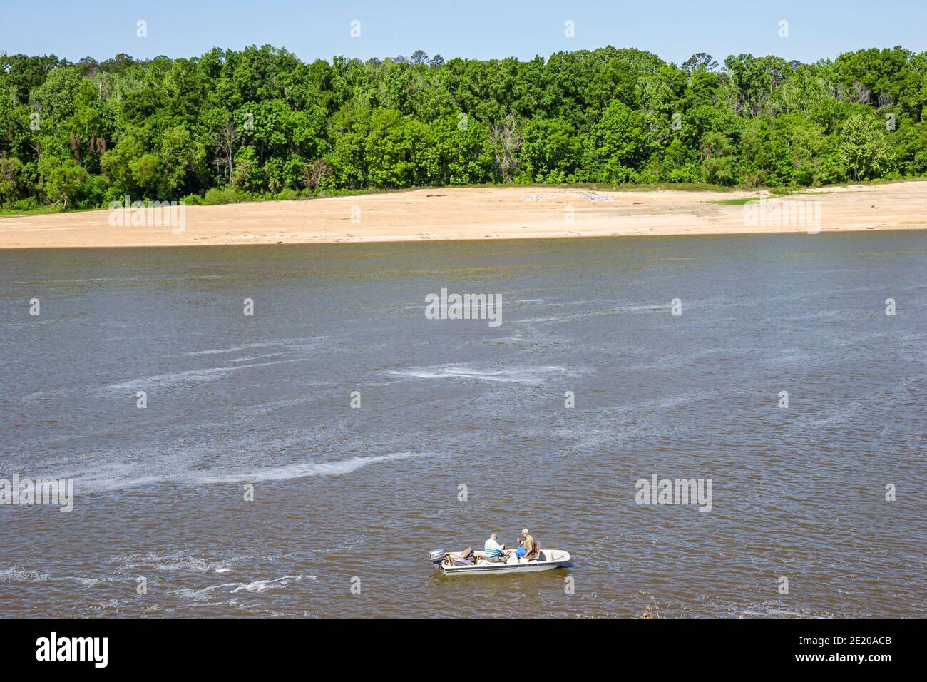 Alabama Monroeville Isaac Creek Campground, Lago Claiborne Lago Alabama Lagos, barcos, pesca, Foto de stock