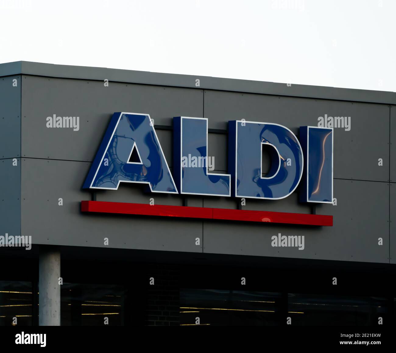 Logotipo de la cadena alemana ALDI super market Fotografía de stock Alamy