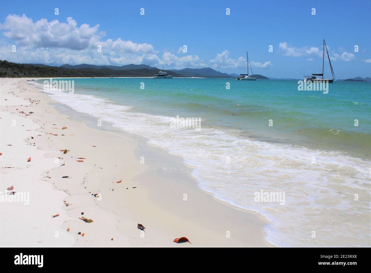 Playa Whitehaven, Isla Whitsunday, Australia. Playa de arena blanca de Silica Foto de stock