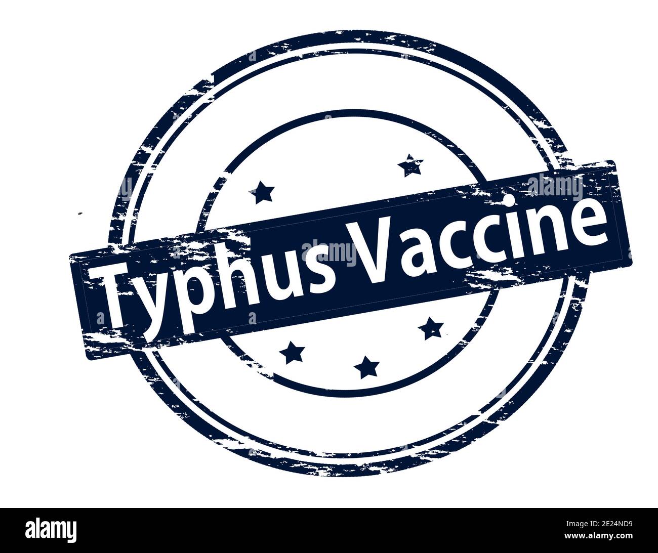 Sello de goma con texto de la vacuna tifus en el interior, ilustración vectorial Foto de stock