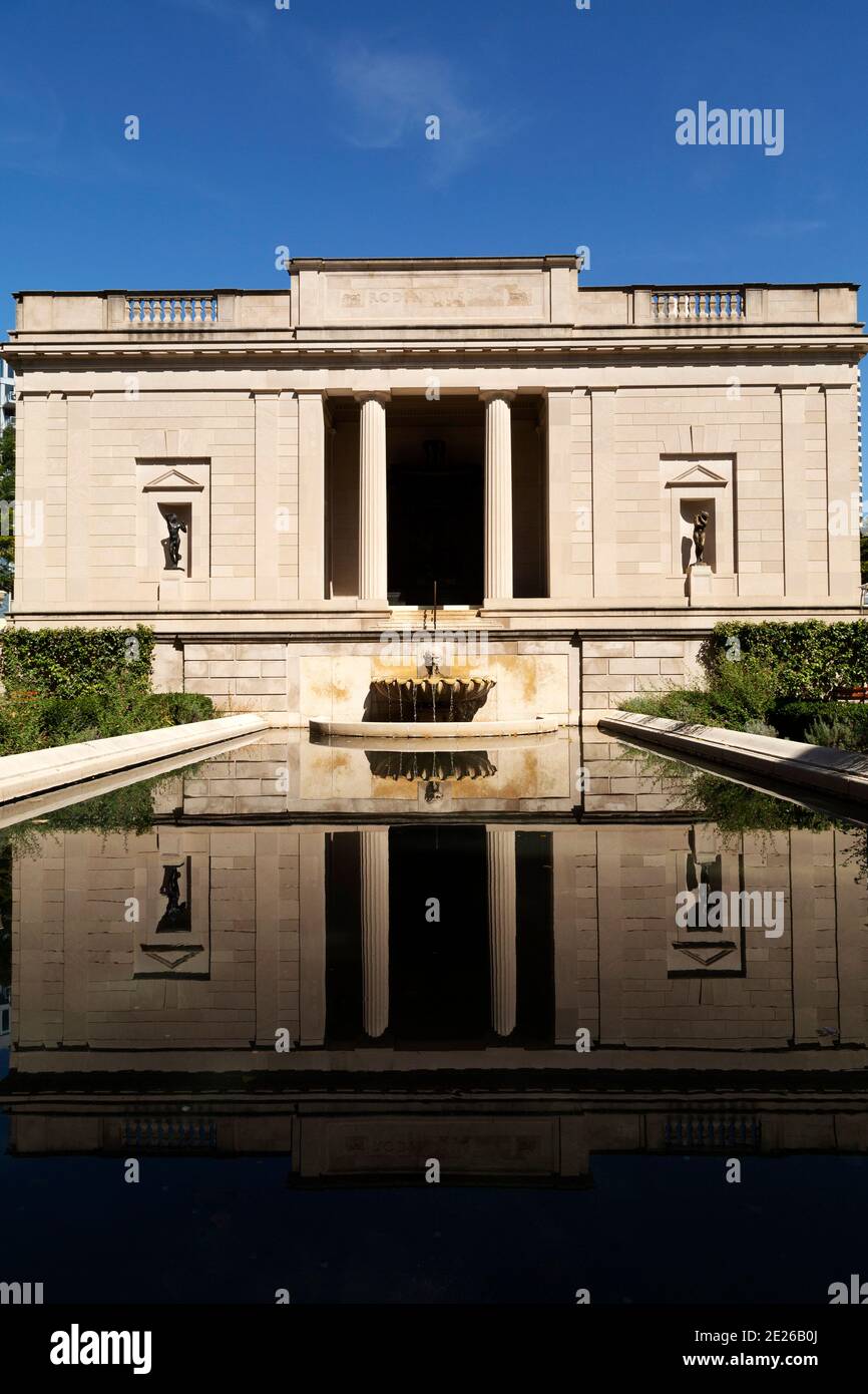 Fachada del Museo Rodin en Filadelfia, Estados Unidos. Foto de stock