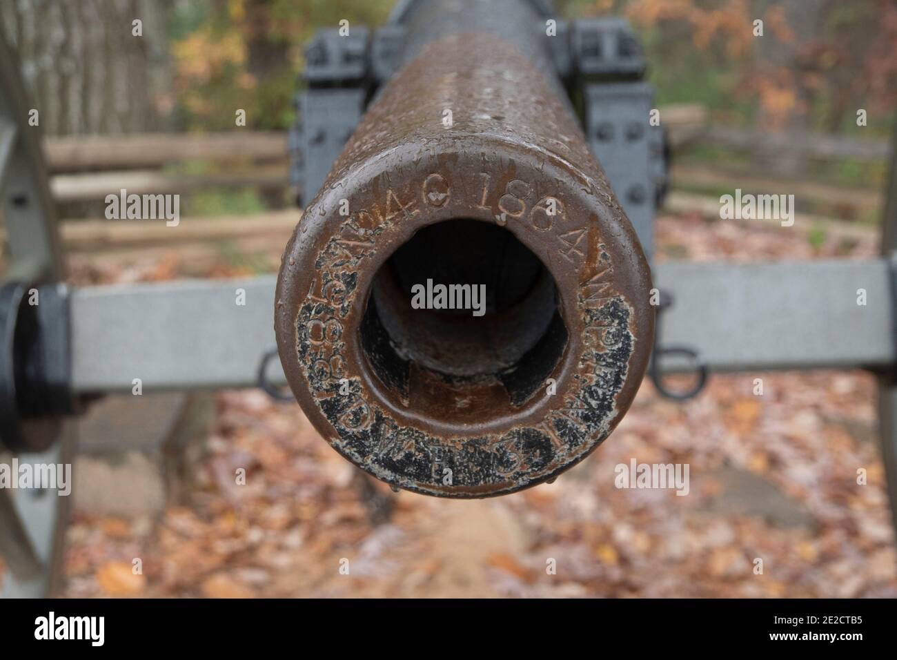 Los cañones fueron un arma feroz de combate durante la Guerra Civil. Foto de stock