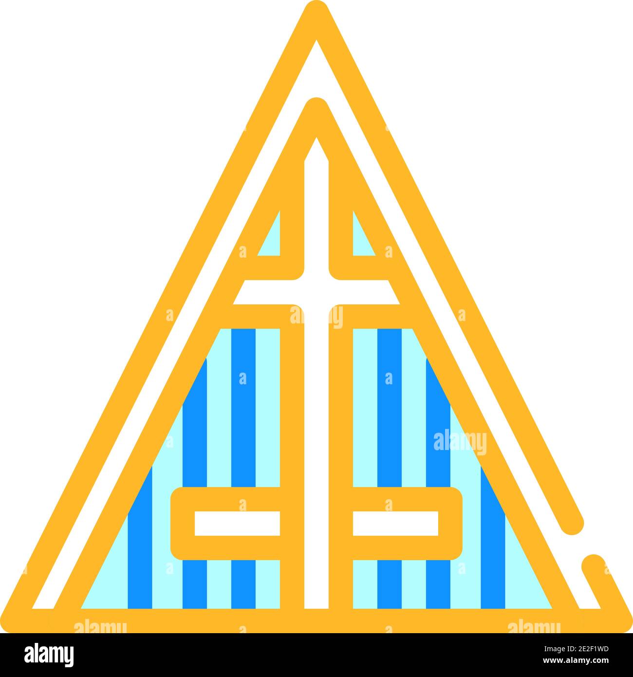 catedral del ártico, noruega icono color vector ilustración Ilustración del Vector