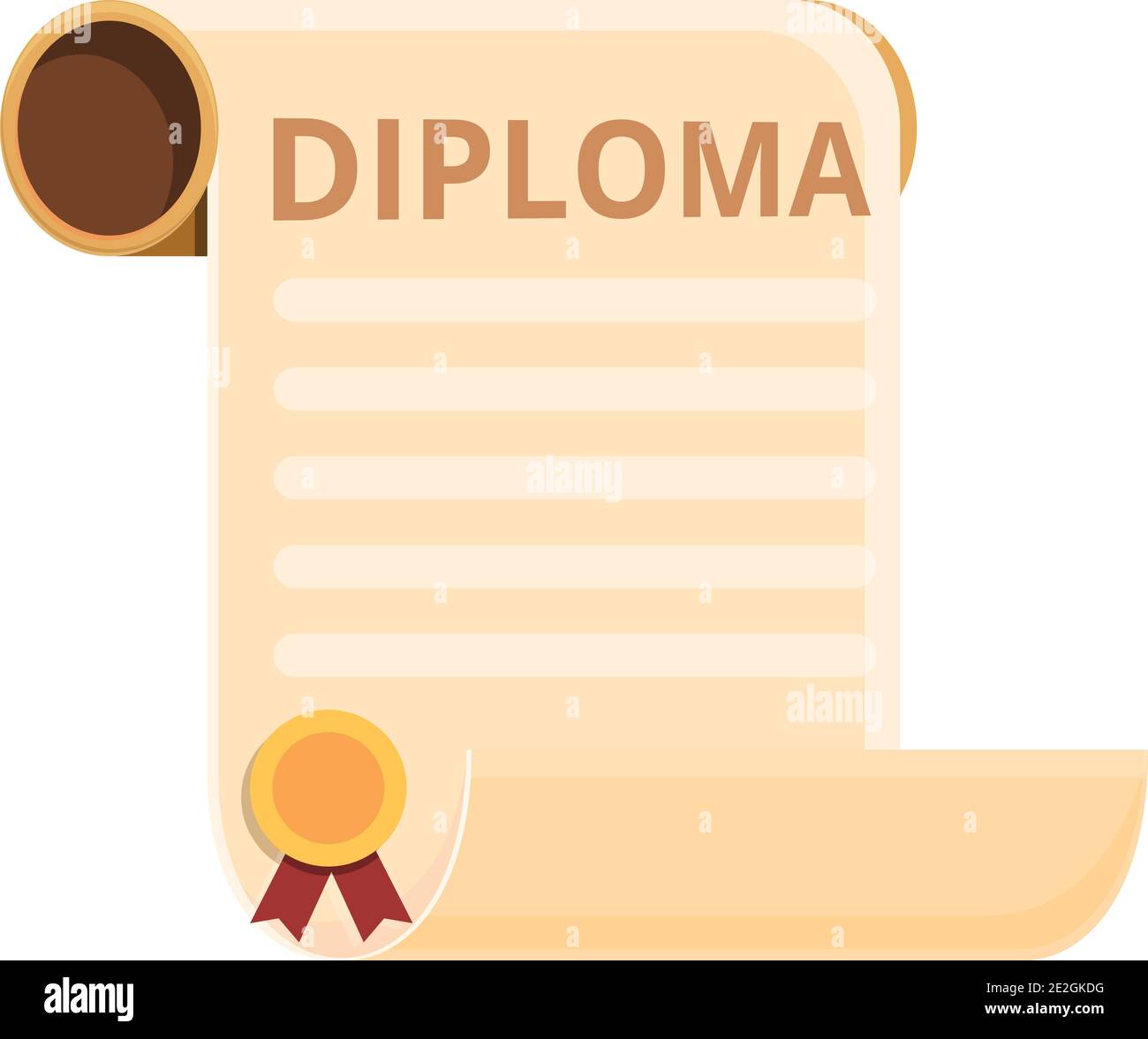 Icono de diploma de grado. Dibujo animado de título diploma vector icono  para diseño web aislado sobre fondo blanco Imagen Vector de stock - Alamy