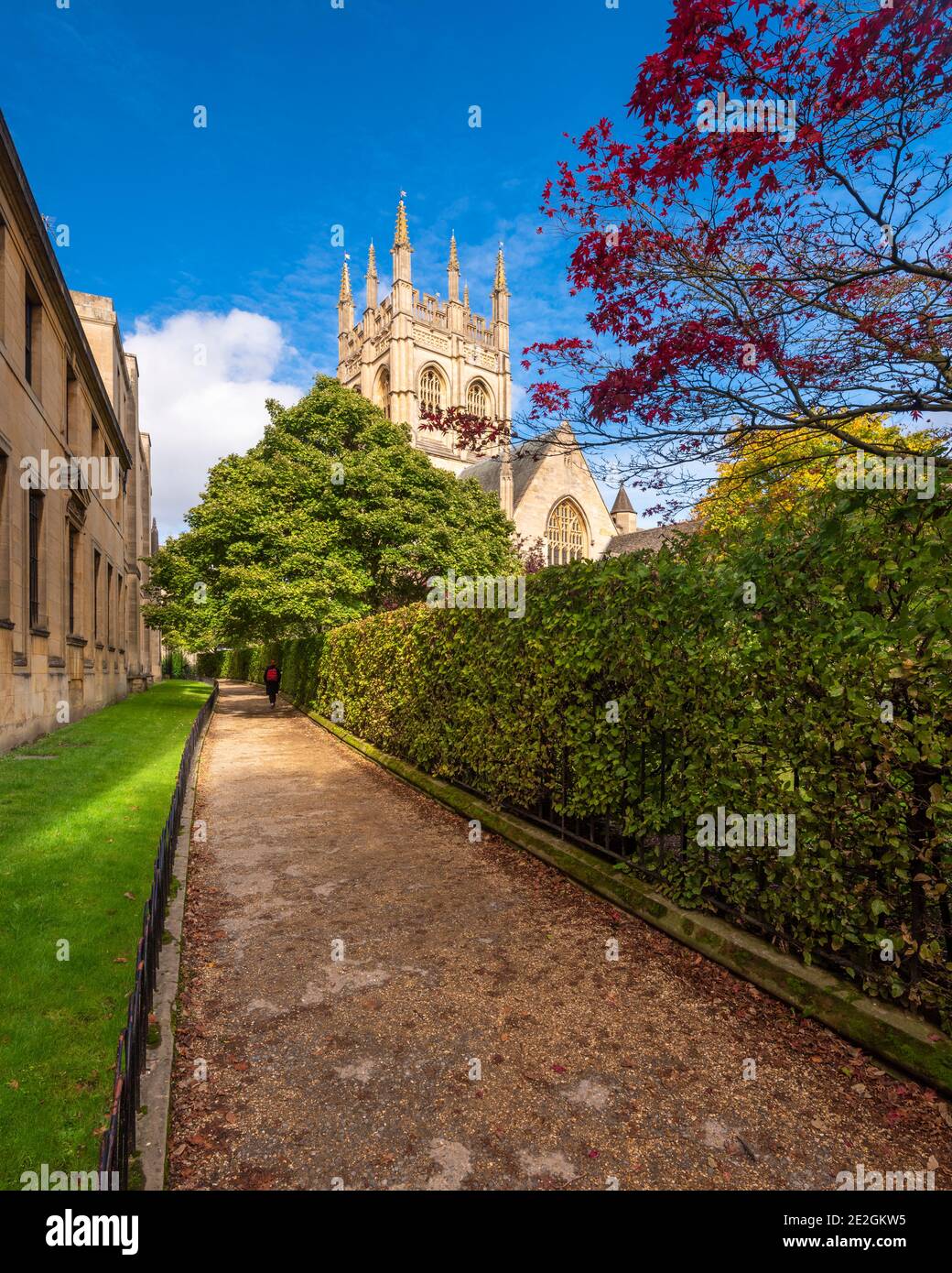 Merton College, Oxford; parte de la Universidad de Oxford, Inglaterra. Foto de stock