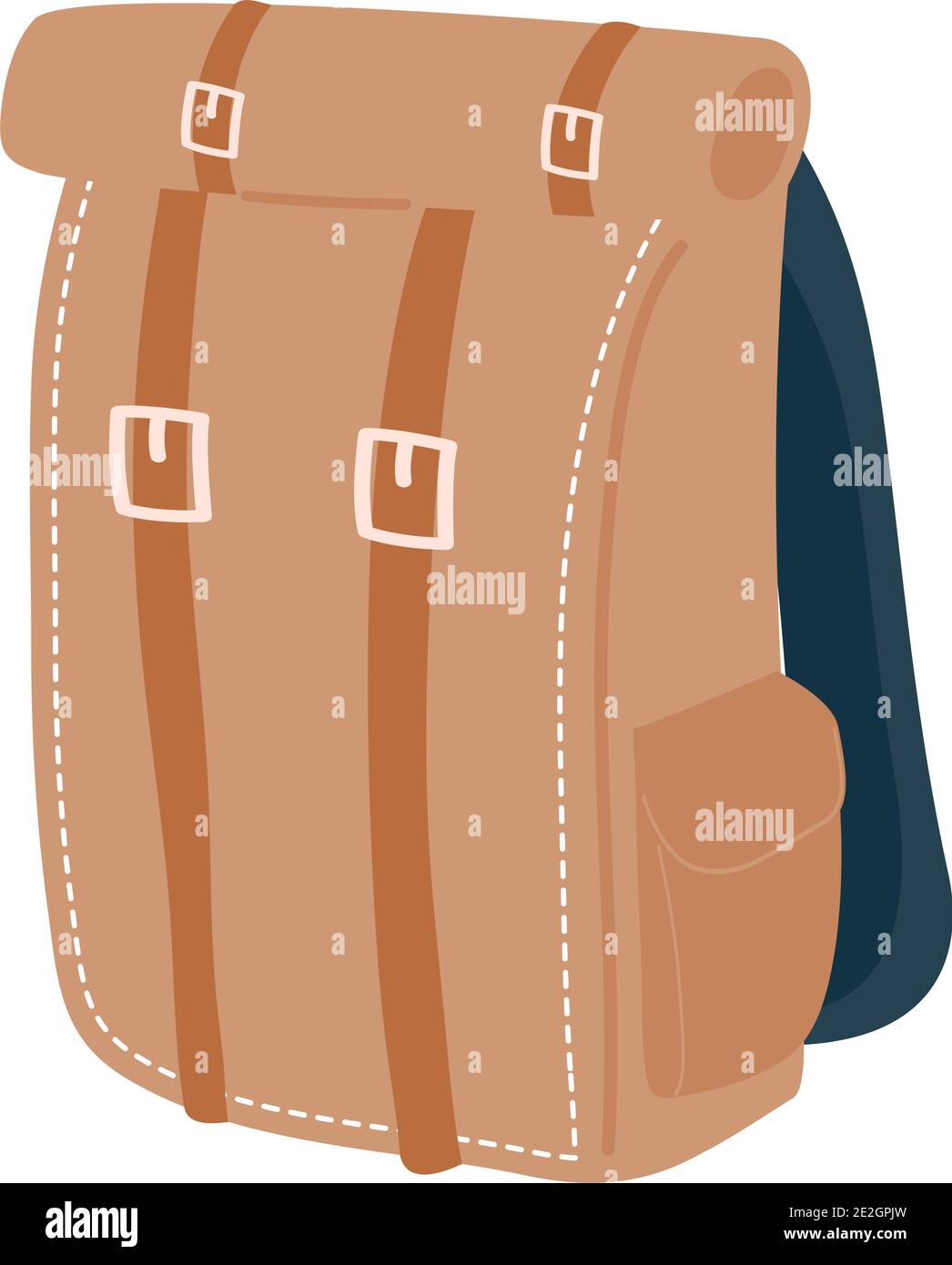 Diseño de bolsas marrones, equipaje equipaje turismo tema de viaje ilustración vectorial Ilustración del Vector