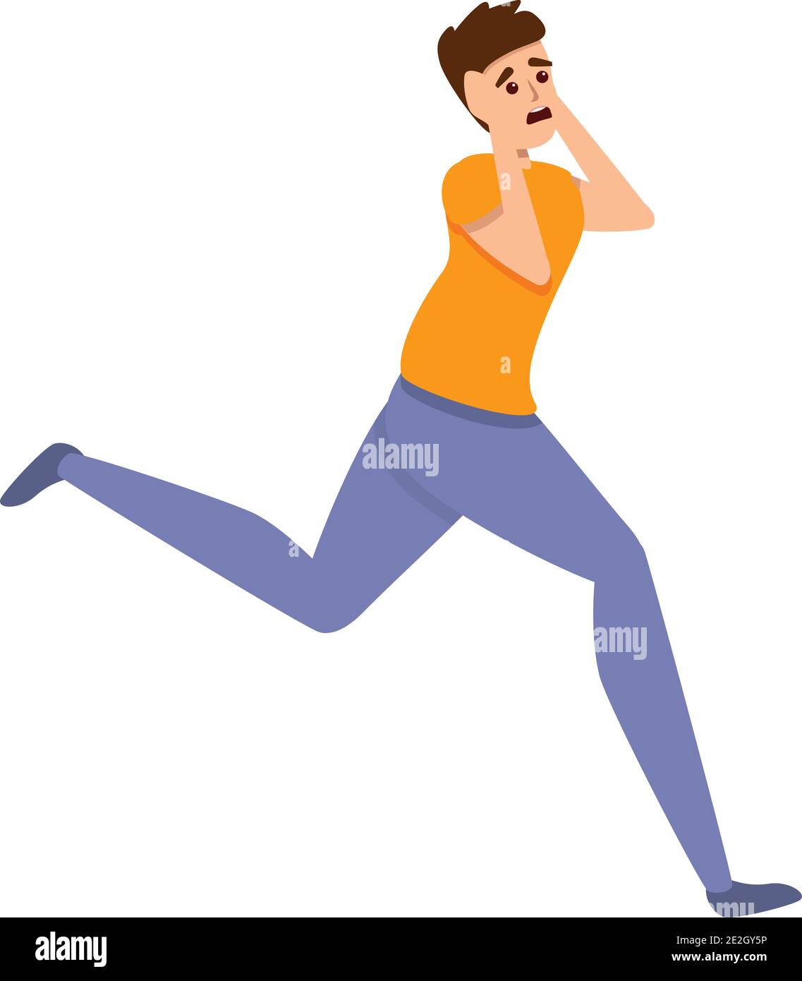 Niña asustada corriendo Imágenes recortadas de stock Alamy