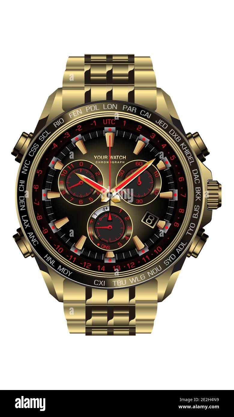 Reloj discount oro negro