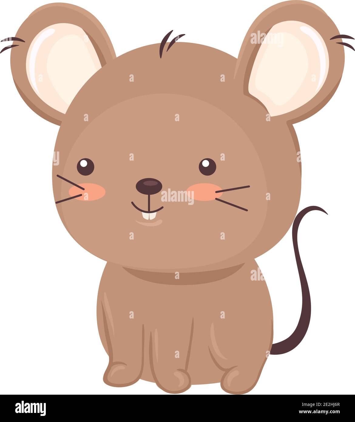 Kawaii ratón animal dibujos animados vector diseño Imagen Vector de stock -  Alamy
