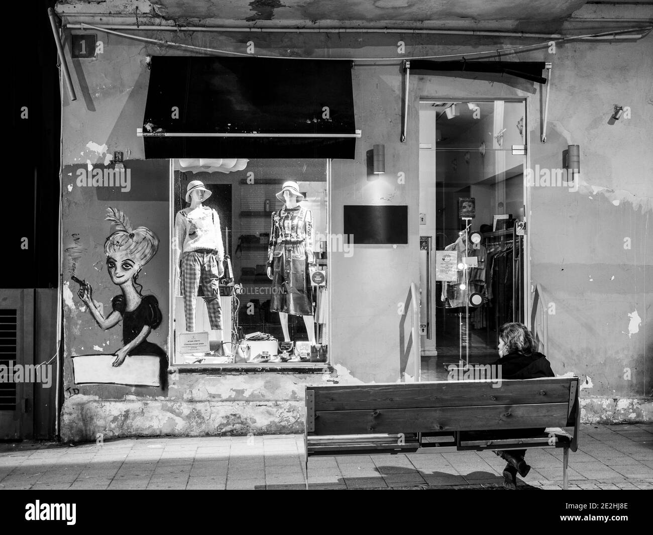 Escaparate de la tienda Imágenes de stock blanco negro - Alamy