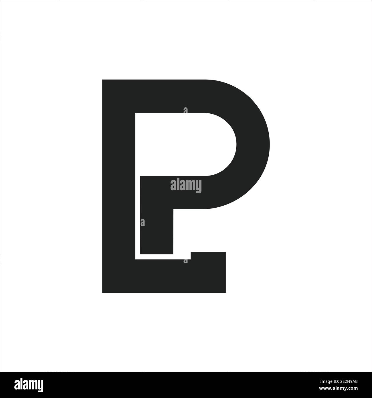 Logo inicial de la letra lp con la plantilla del vector de la tipografía moderna creativa del negocio. Creativo resumen carta pl logo diseño. Ilustración del Vector
