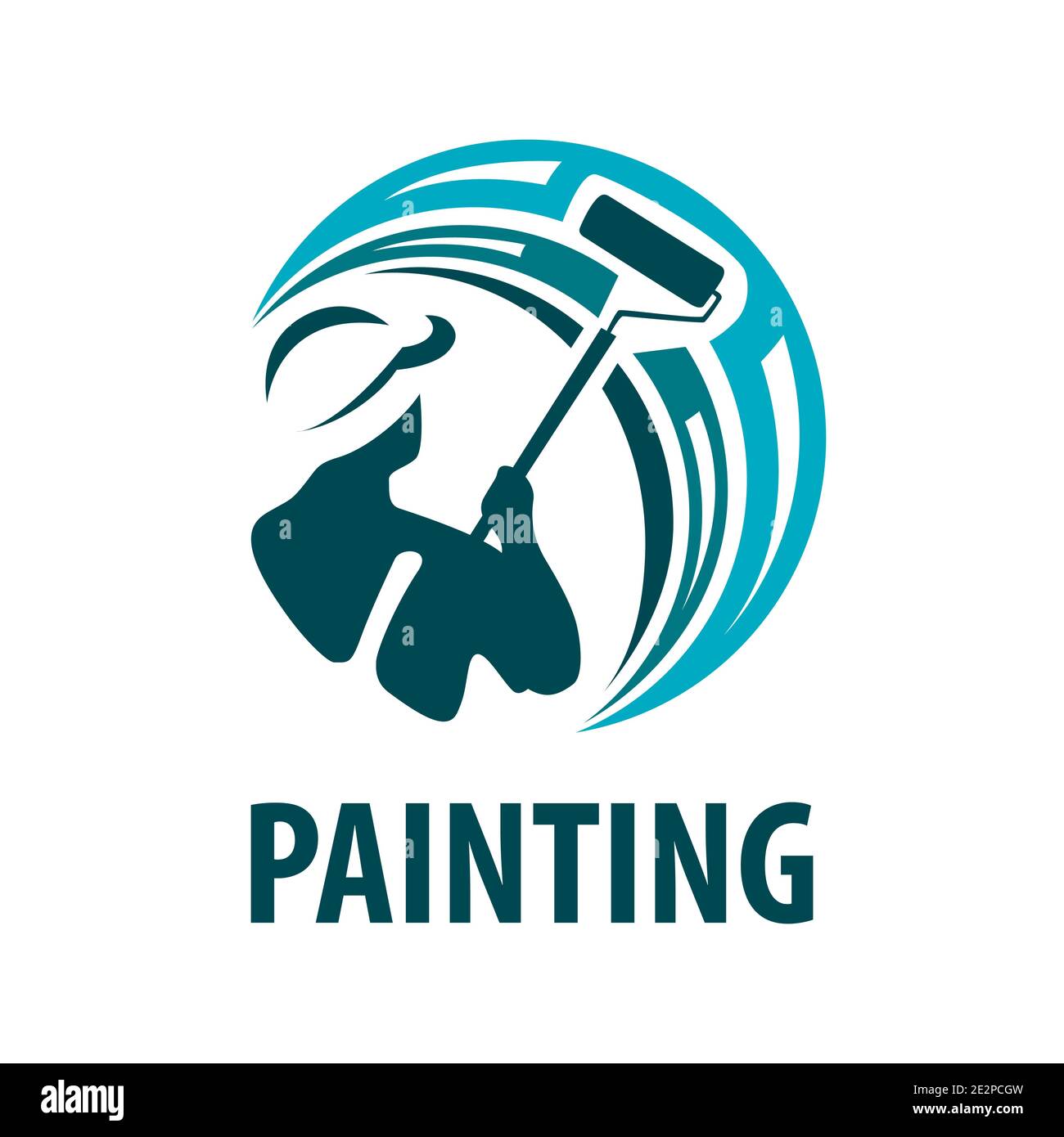 Vector logo de un pintor, pintura Imagen Vector de stock - Alamy