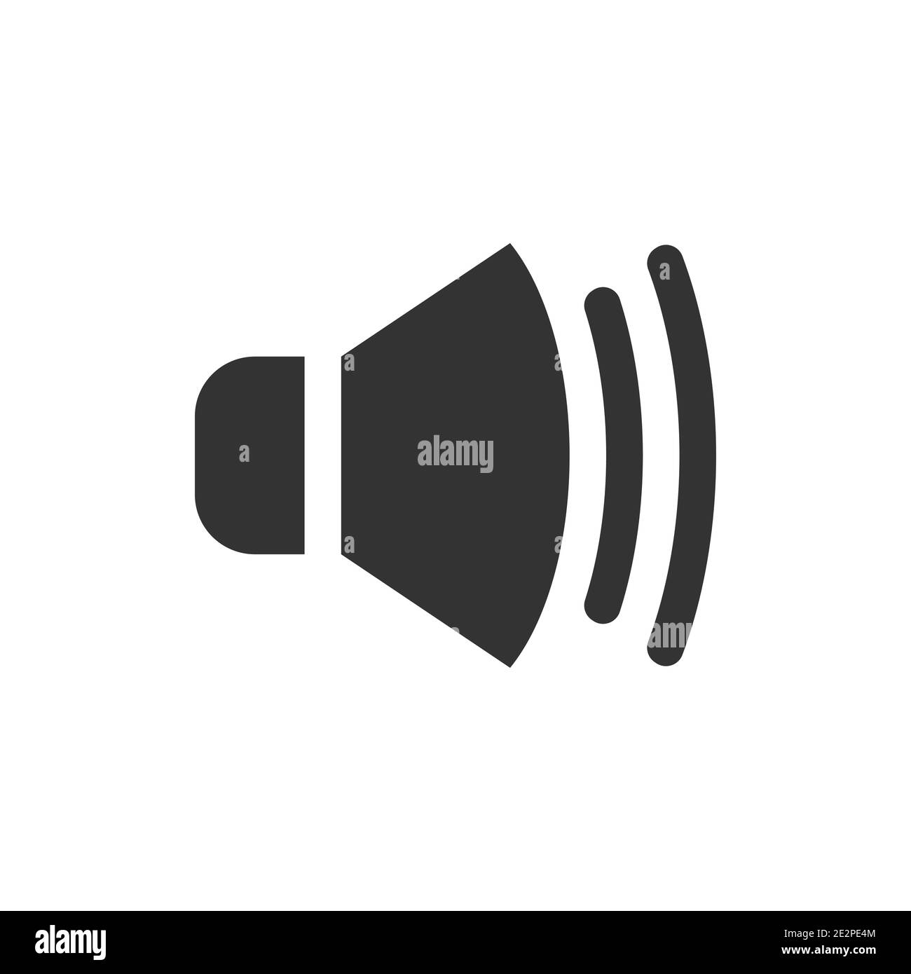 Icono de sonido con volumen medio para teléfonos y aplicaciones Imagen  Vector de stock - Alamy