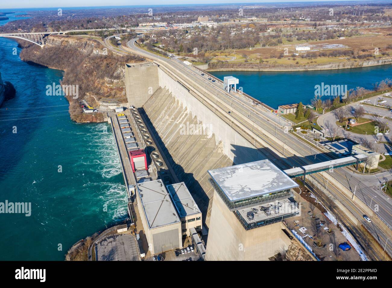 Robert Moses Niagara Power Plant, central hidroeléctrica, Lewiston, NY, EE.UU Foto de stock