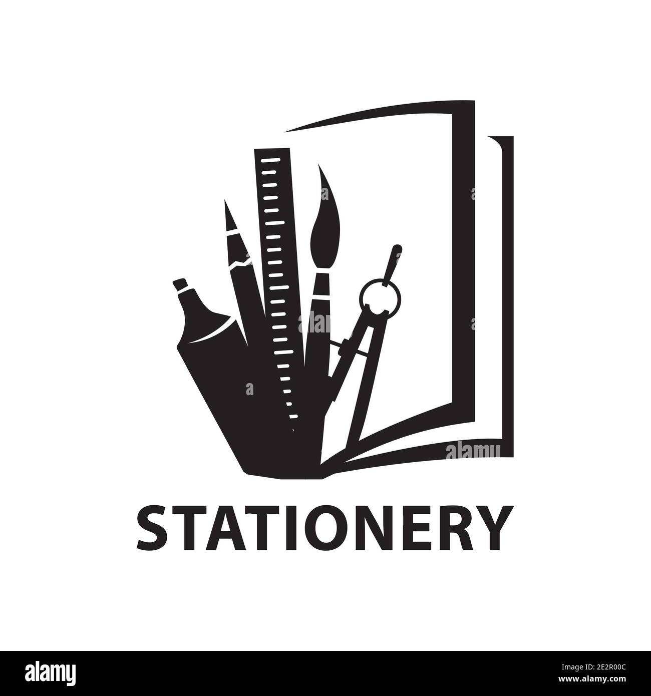 Logotipo vectorial para una tienda de artículos de papelería Imagen Vector  de stock - Alamy