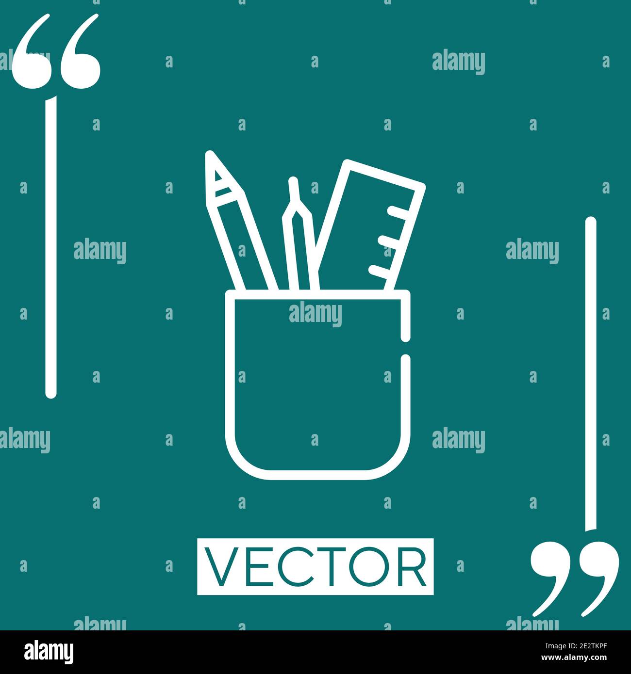 Icono de vector de papelería icono lineal. Línea trazada editable Imagen  Vector de stock - Alamy