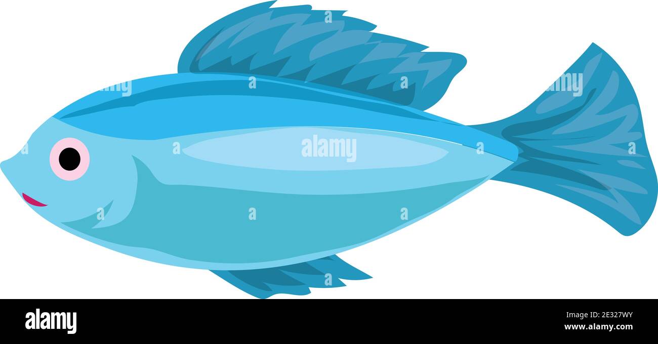 Icono de pez azul tropical, estilo de dibujos animados Imagen Vector de  stock - Alamy