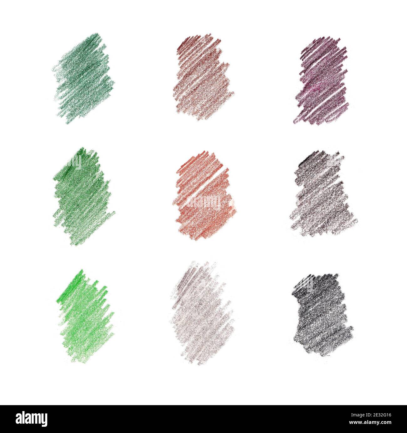 Lápices de colores varios colores para niños. juego para dibujar  ilustraciones vectoriales de juegos.
