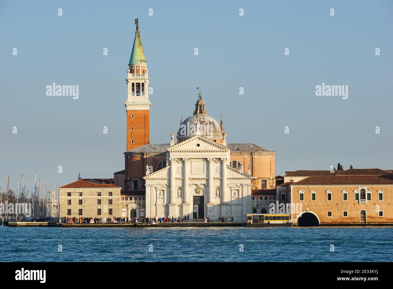 El Monasterio de San Giorgio en Venecia, Italia Foto de stock