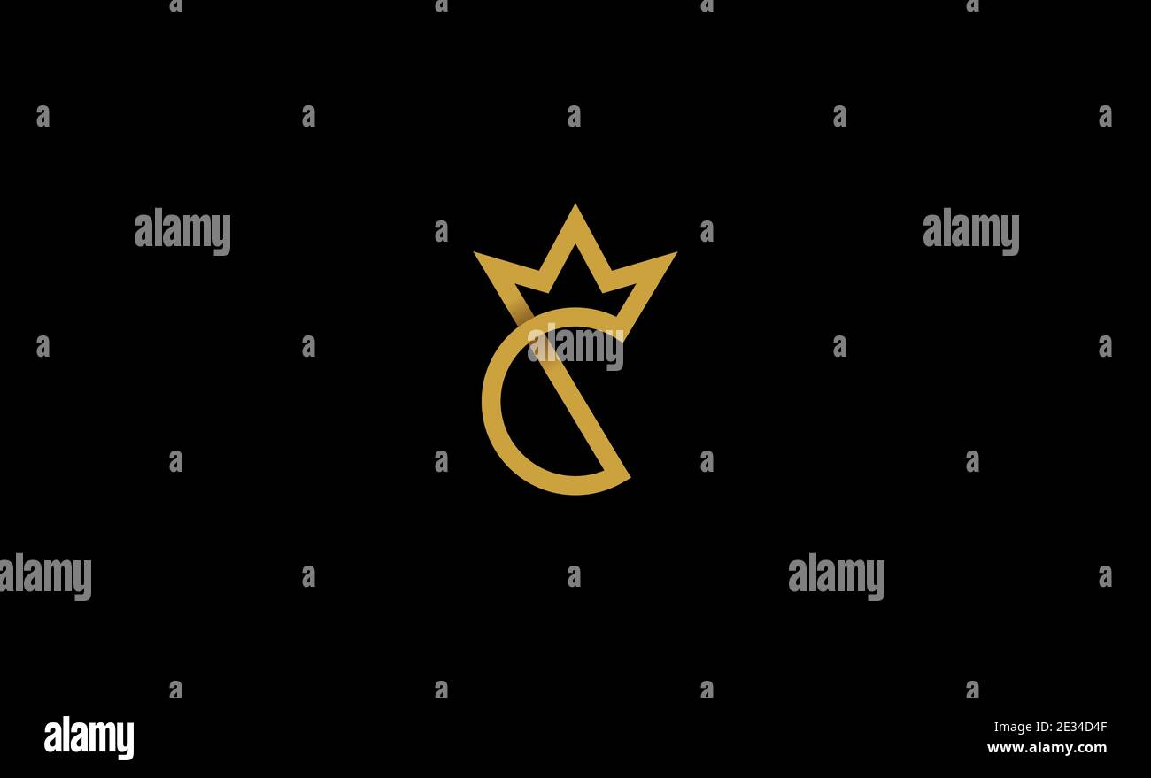 C King Royal Logo Design ilustración vectorial Ilustración del Vector