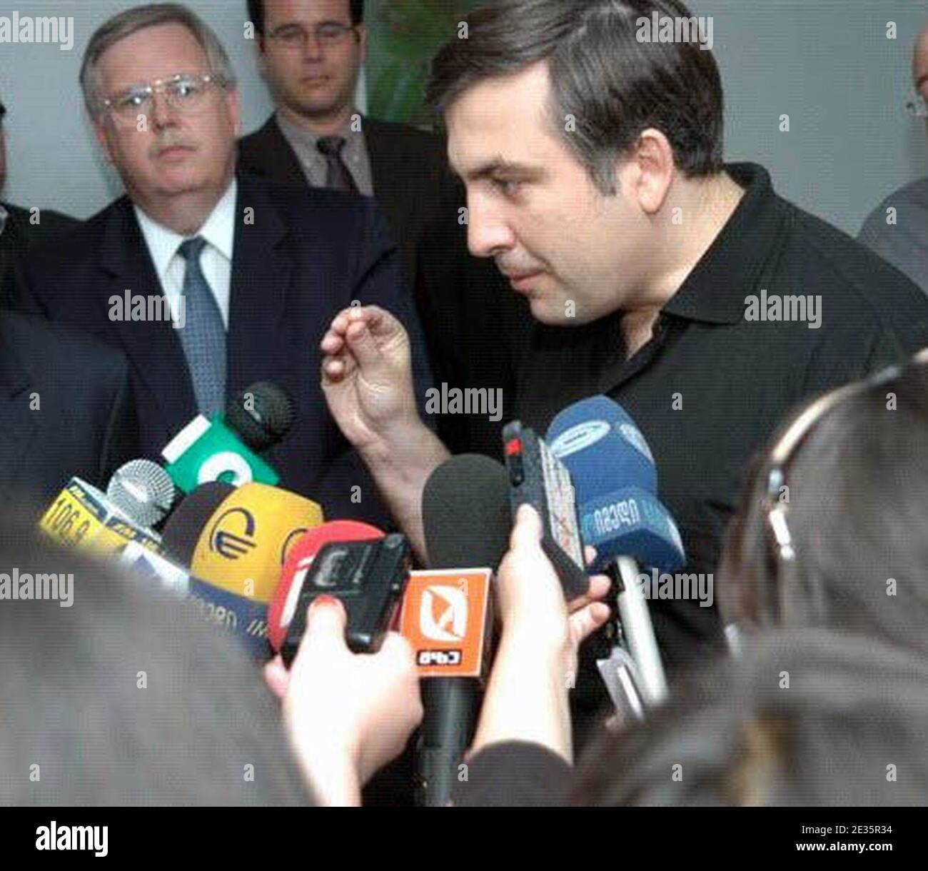 M. Saakashvili 2006. Foto de stock