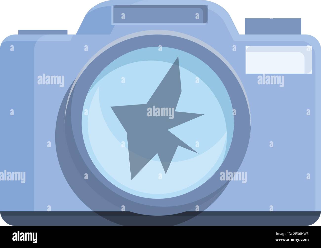 Icono de cámara rota. Caricatura de rota la cámara icono vectoriales para  diseño web aislado sobre fondo blanco Imagen Vector de stock - Alamy