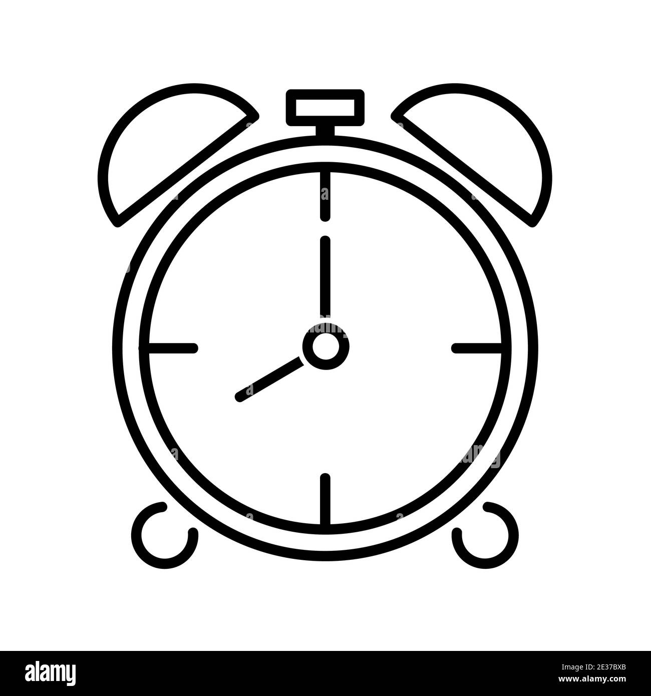 símbolo de reloj despertador de mesa. silueta de icono de reloj