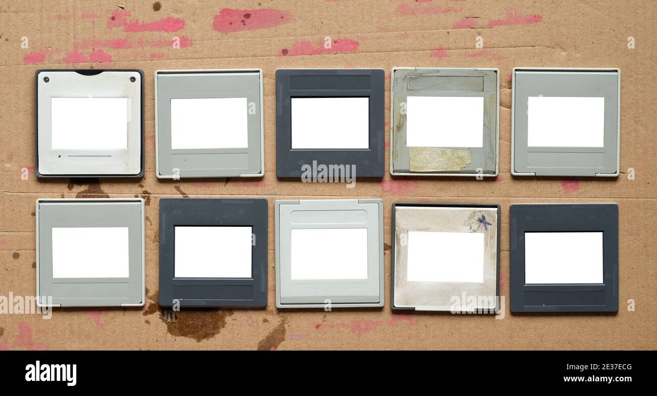 conjunto de diapositivas fotográficas de época, marcos vacíos, espacio  libre para fotos Fotografía de stock - Alamy