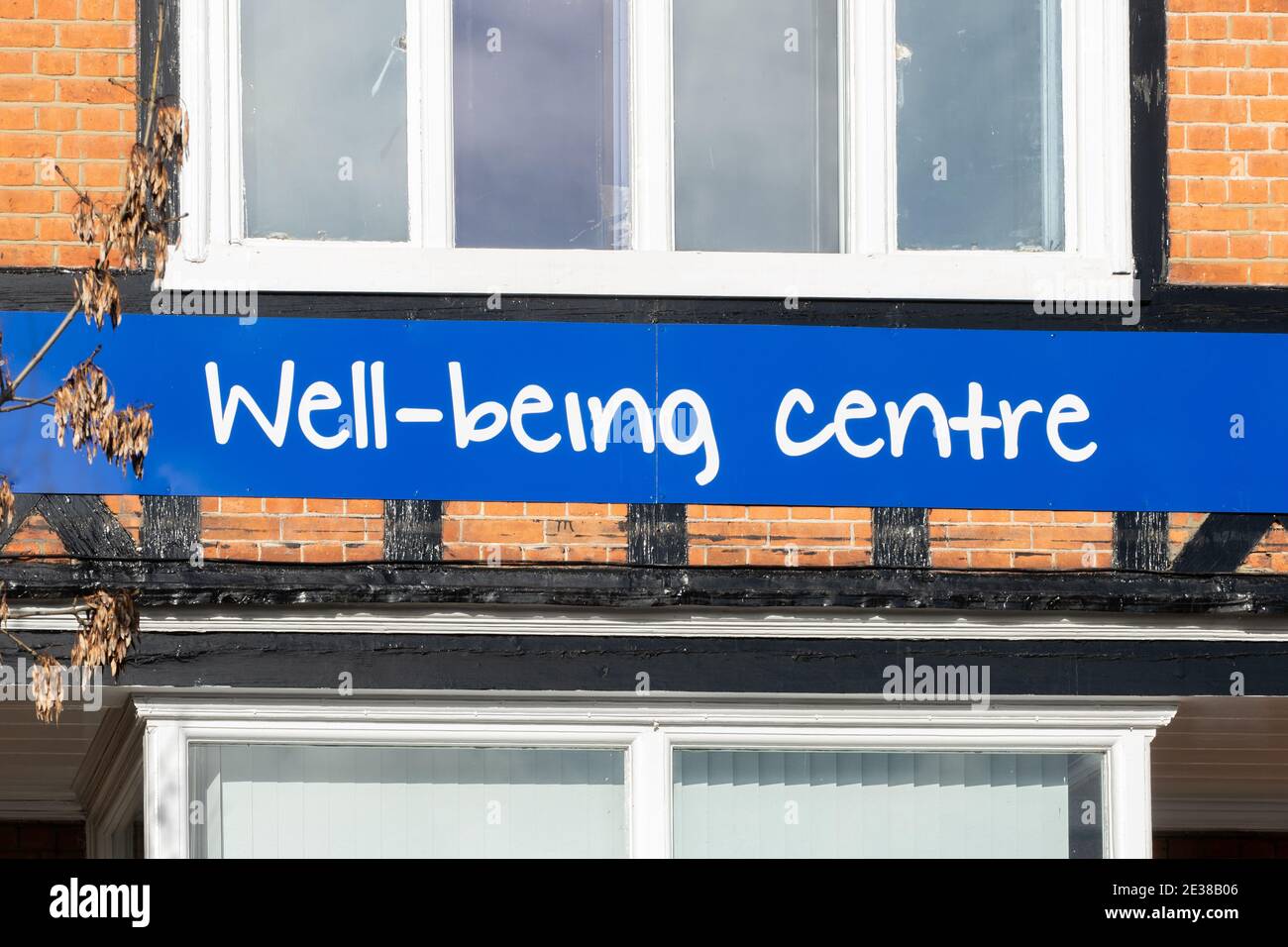 Centro de bienestar que proporciona ayuda con problemas de salud mental, Reino Unido Foto de stock