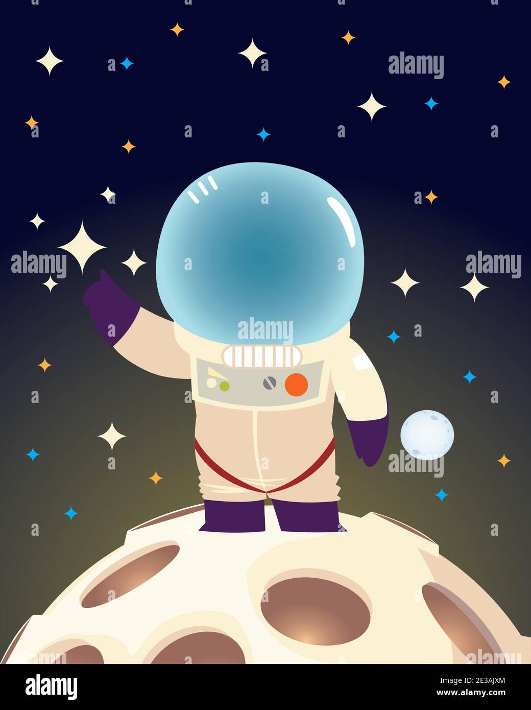 Casco de astronauta dibujos animados Imagen Vector de stock - Alamy