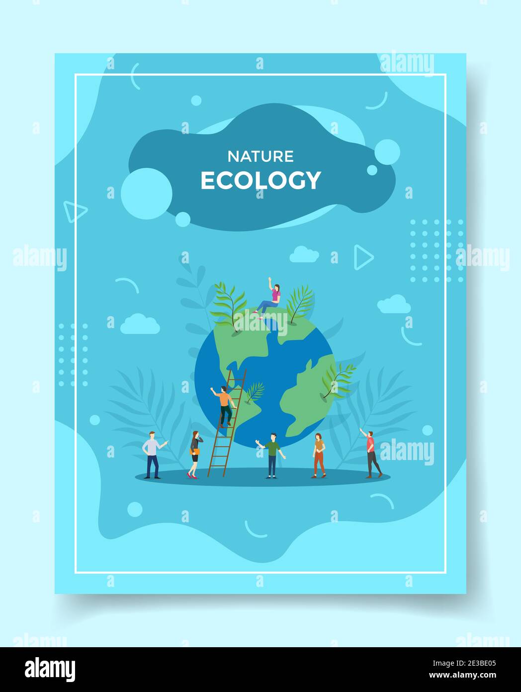 ecología o concepto de medio ambiente para plantilla de banners, volante,  portada de libros, ilustración vectorial de revistas Fotografía de stock -  Alamy