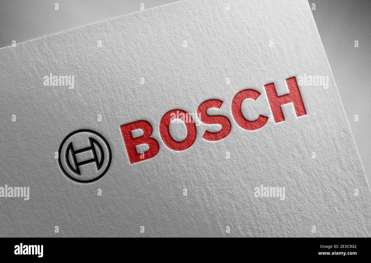 ilustración de textura de papel con el logotipo de bosch Foto de stock