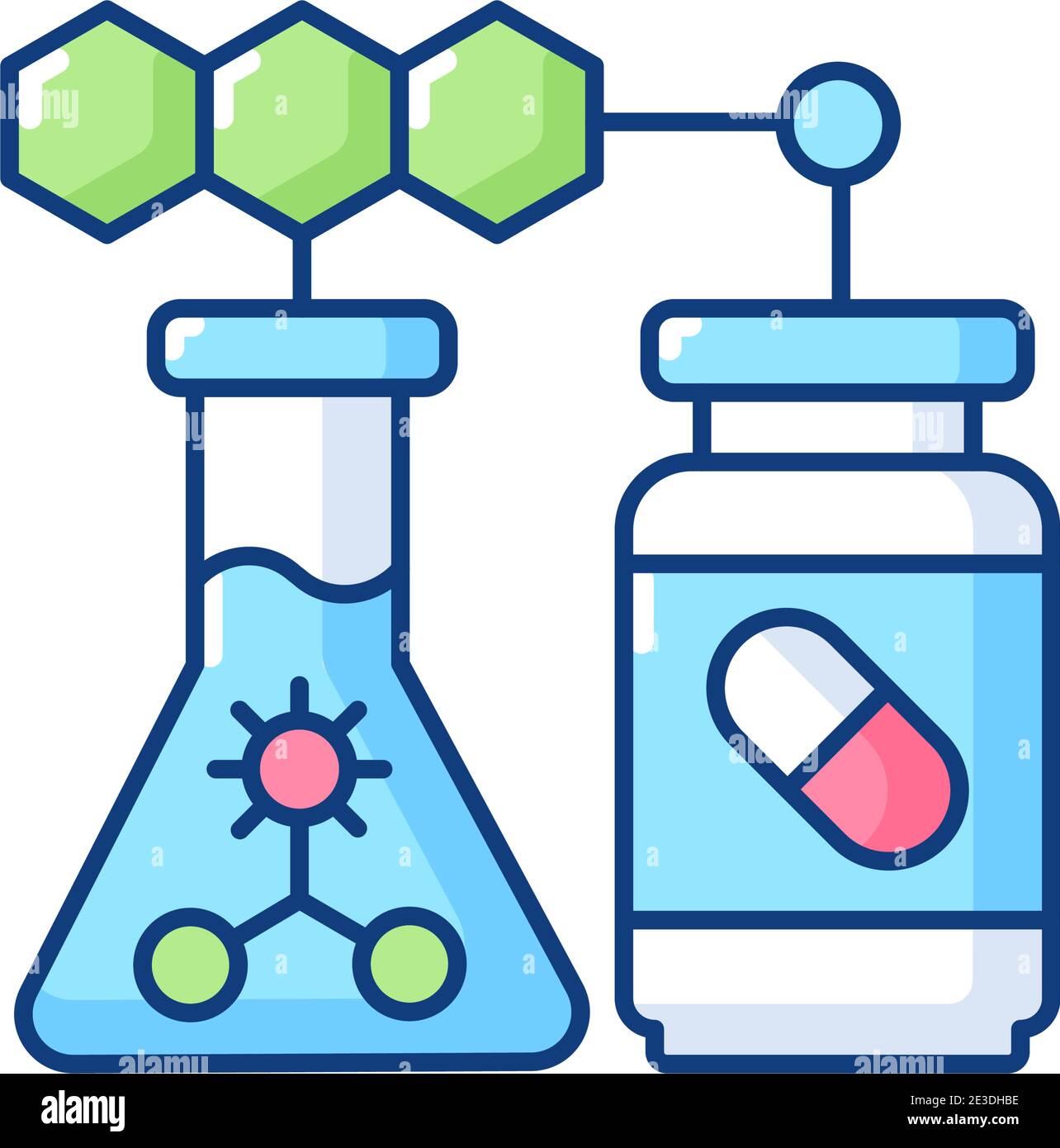 Icono de color RGB para biotecnología médica Imagen Vector de stock - Alamy