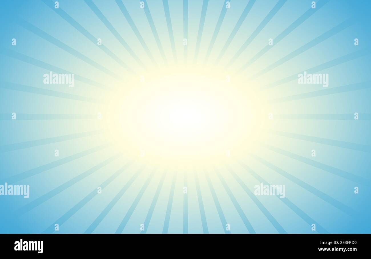 Azul luz del sol rayada fondo Ilustración del Vector