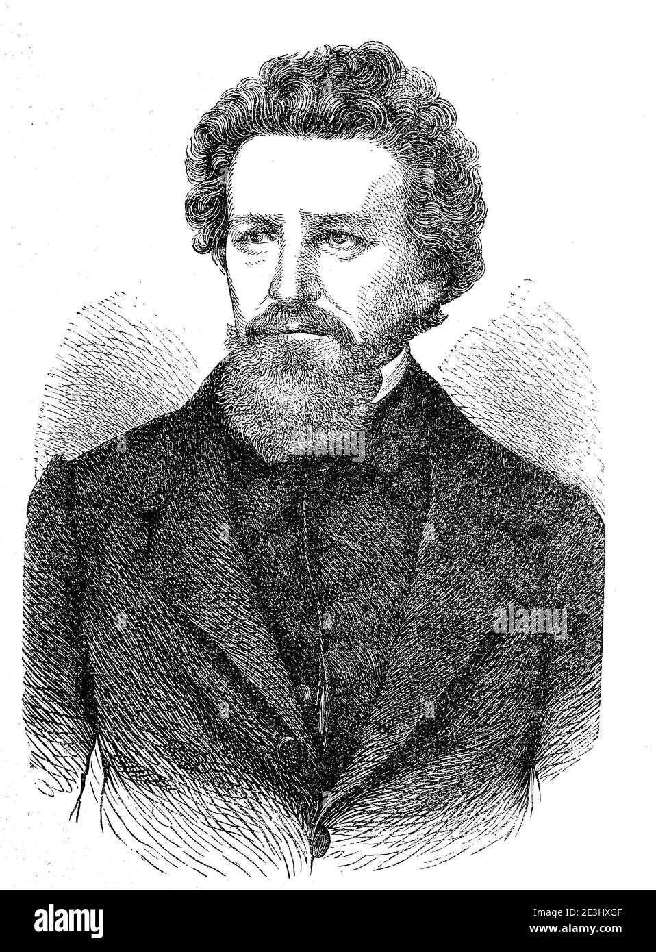 Hermann Lingg, de 1890 Ritter von Lingg, 22 de enero de 1820 - 18 de junio de 1905, un poeta y médico alemán / Hermann Lingg, ab 1890 Ritter von Lingg, 22. Enero 1820 - 18. Juni 1905, ein deutscher Dichter und Mediziner, Historisch, histórica, digital mejora la reproducción de un original del siglo 19 / digitale Reproduktion einer Originalvorlage aus dem 19. Jahrhundert, Foto de stock