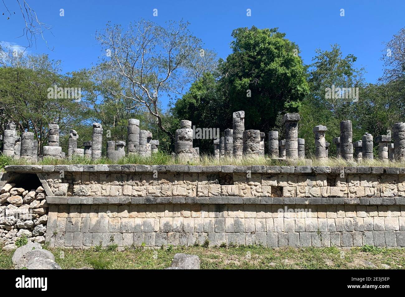 Antiguas ruinas mayas de Chichén Itzá, península de Yucatán, México Foto de stock