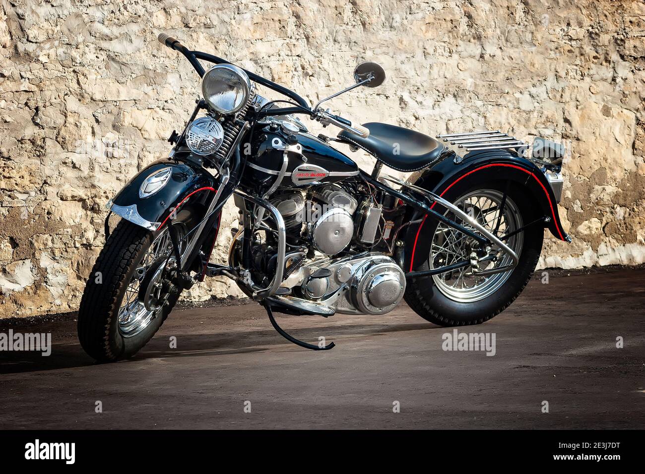 1942 Harley Davidson WLA Foto de stock
