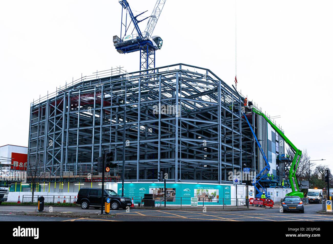 Construcción de edificios, Londres, Inglaterra, Reino Unido. Foto de stock