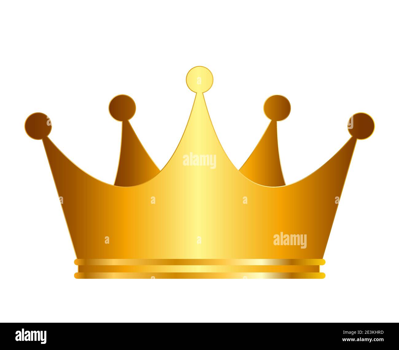 Princesa Corona de Oro icono aislado en blanco Fondo Vector Ilustración  Imagen Vector de stock - Alamy