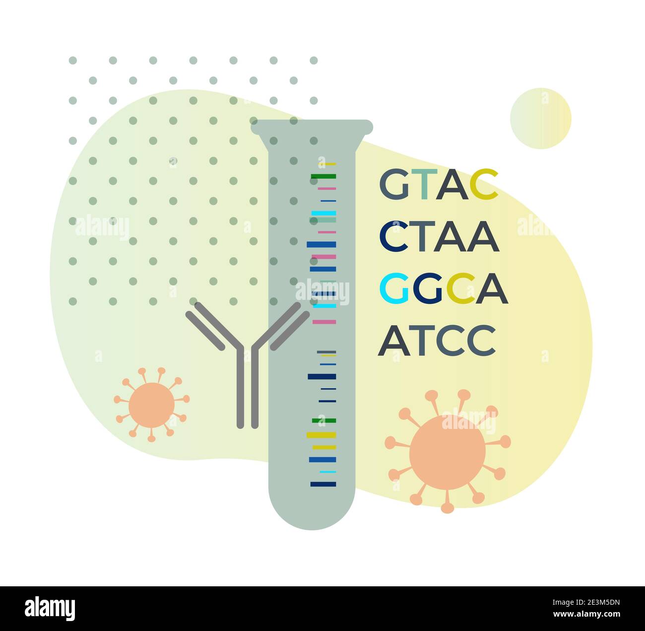 Genética secuenciación - COVID-19 - UK cepa - icono AS Archivo EPS 10 Ilustración del Vector