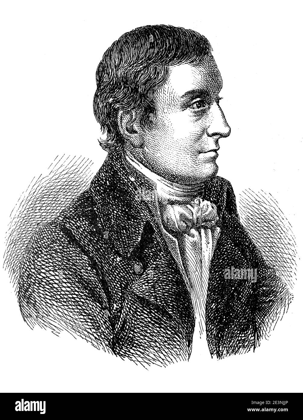 Agosto Friedrich Ernst Langbein, 6 de septiembre de 1757 - 2 de enero de 1835, poeta y novelista alemán / Agosto Friedrich Ernst Langbein, 6. Septiembre 1757 - 2. Januar 1835, ein deutscher Dichter und Romanschriftsteller, Historisch, histórica, digital mejora la reproducción de un original del siglo 19 / digitale Reproduktion einer Originalvorlage aus dem 19. Jahrhundert, Foto de stock