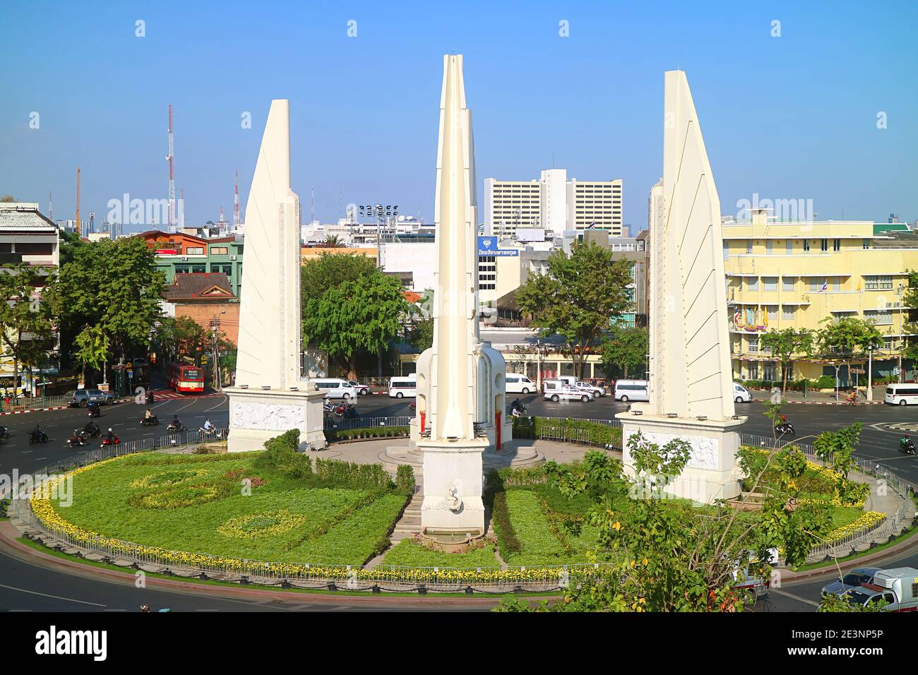 Vista aérea del Monumento a la Democracia para conmemorar la Revolución