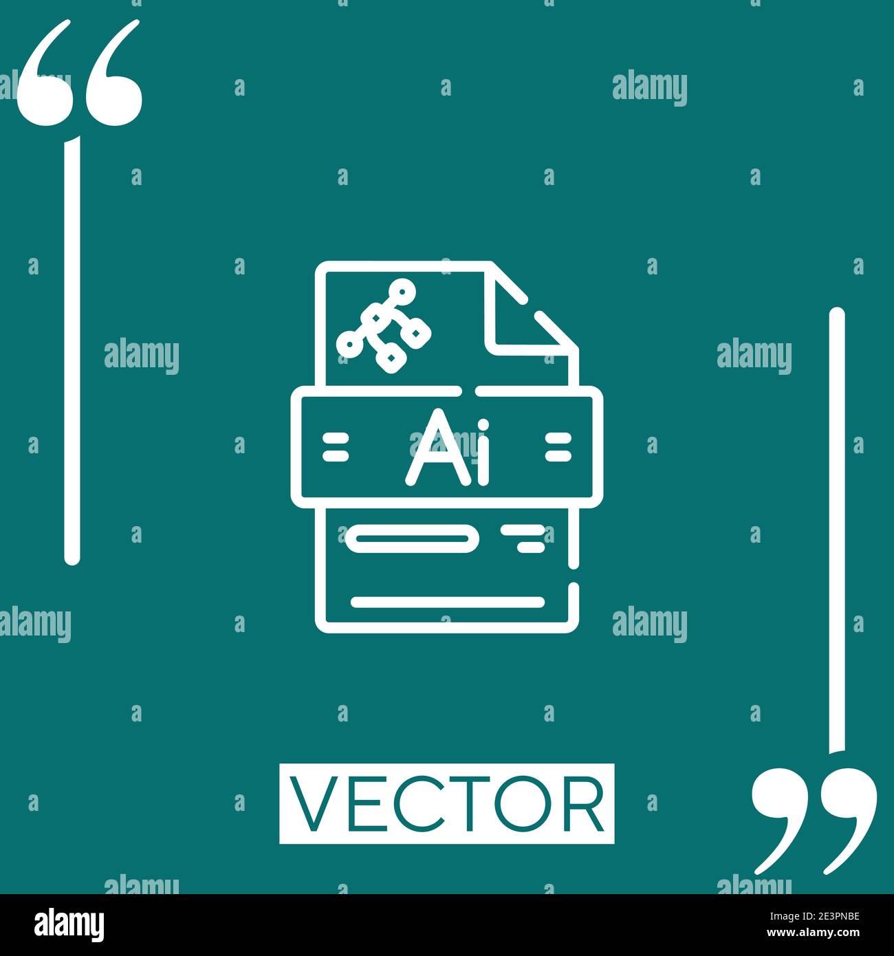 icono de vector de illustrator icono lineal. Línea de trazo editable Imagen  Vector de stock - Alamy