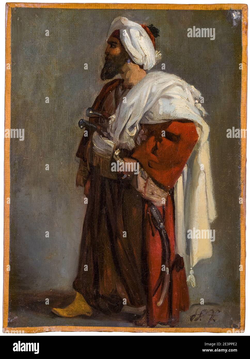 Horace Vernet, guerrero árabe, pintura, 1817-1822 Foto de stock