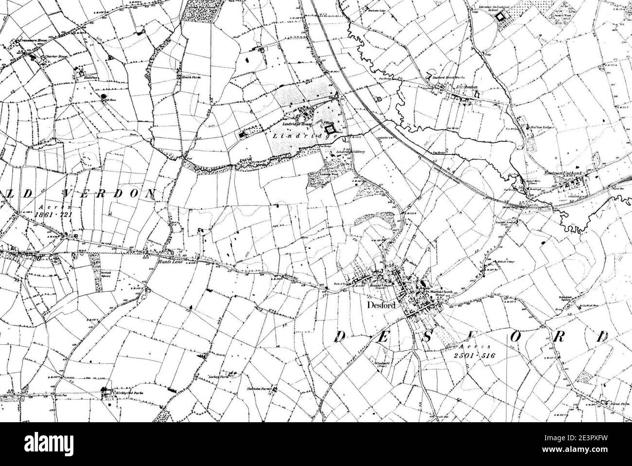 Mapa de Leicestershire OS Nombre del mapa 030SW, Ordnance Survey, 1884