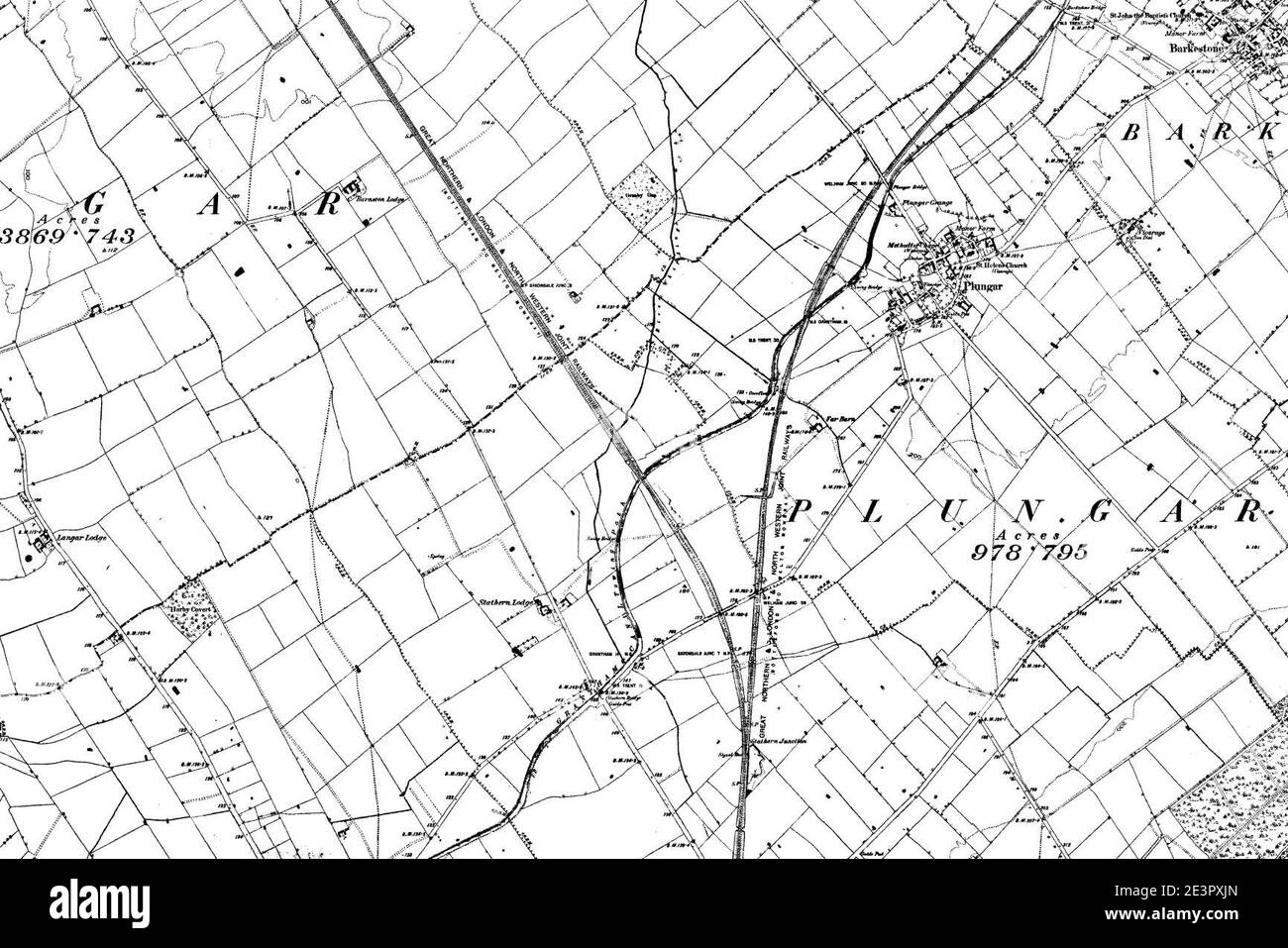 Mapa de Leicestershire OS Nombre del mapa 007NW, Ordnance Survey, 1884