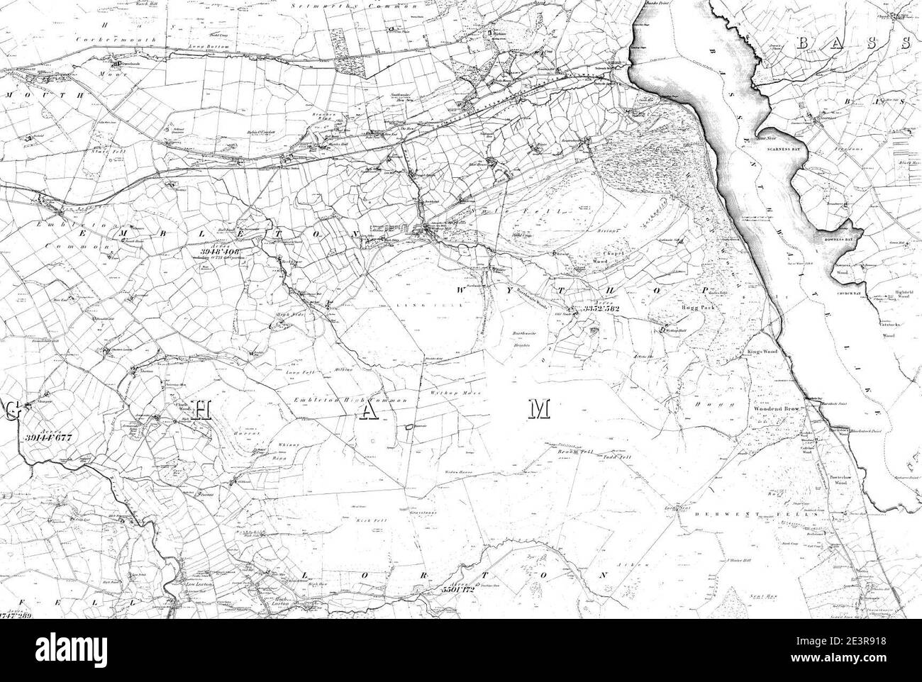 Mapa de Cumberland Hoja 055, Ordnance Survey, 18671868 Fotografía de