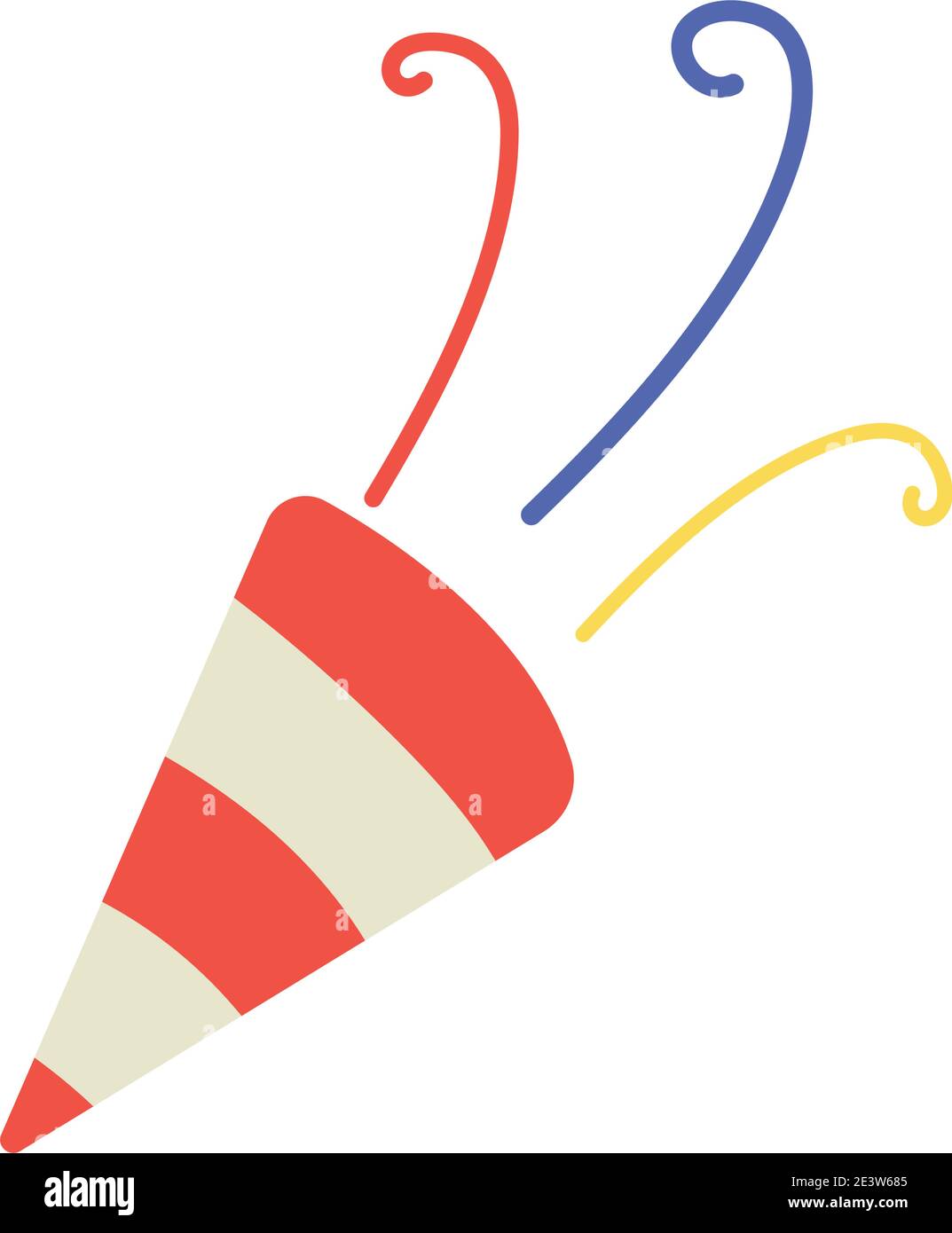 feliz cumpleaños corneta celebración estilo plano icono ilustración vector  diseño Imagen Vector de stock - Alamy