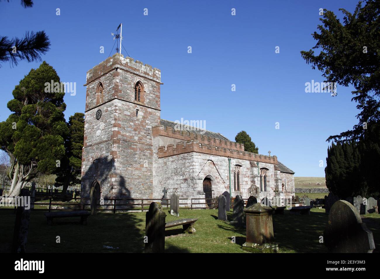 Iglesia de San Andrés, Dacre, Cumbria Foto de stock