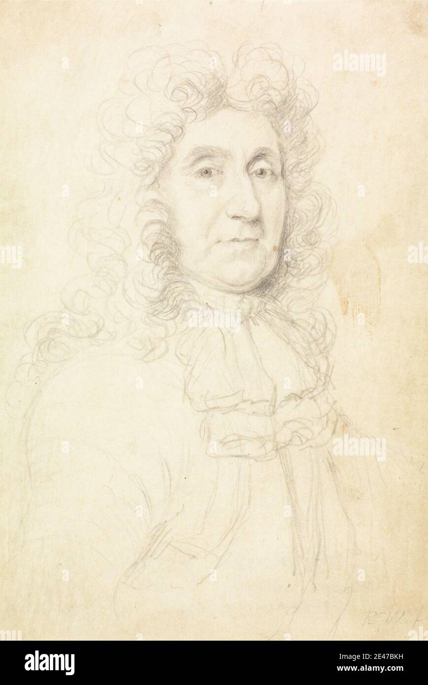 Robert White, 1645–1703, británico, Retrato del Teniente General Edmund Ludlow, 1689. Plumbago en vellum. Hombre , retrato , peluca. Ludlow [Ludlowe], Edmund (1616/17–1692), oficial del ejército y regicidio Foto de stock